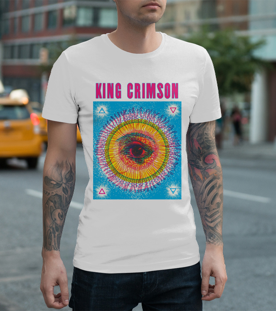 King Crimson Psychedelic Eye Geometric T-Shirt