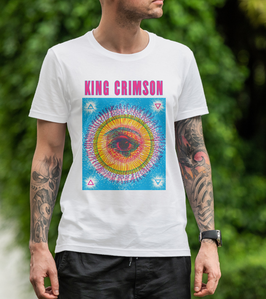 King Crimson Psychedelic Eye Geometric T-Shirt