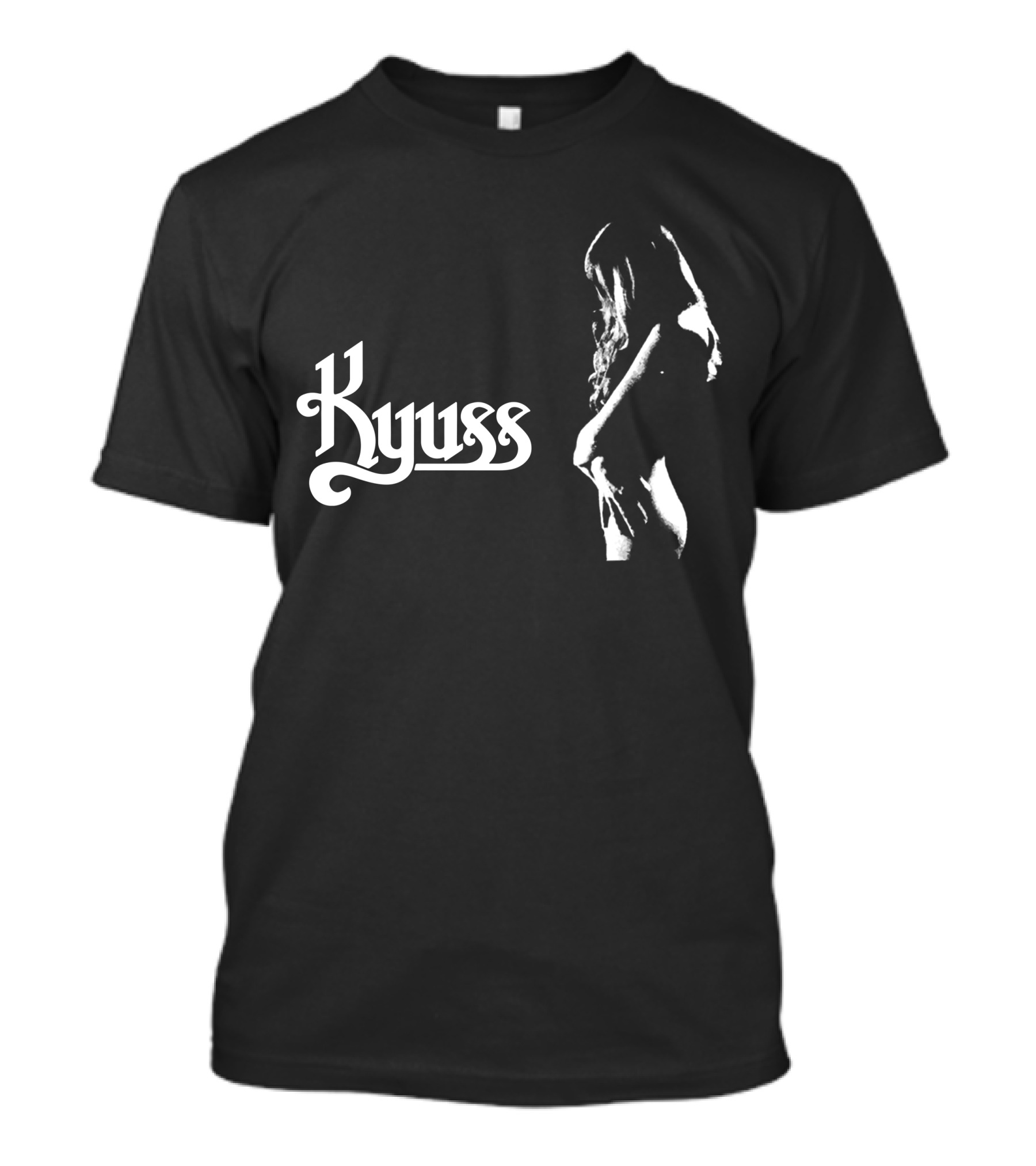 Kyuss Logo With Black And White Figure T-Shirt