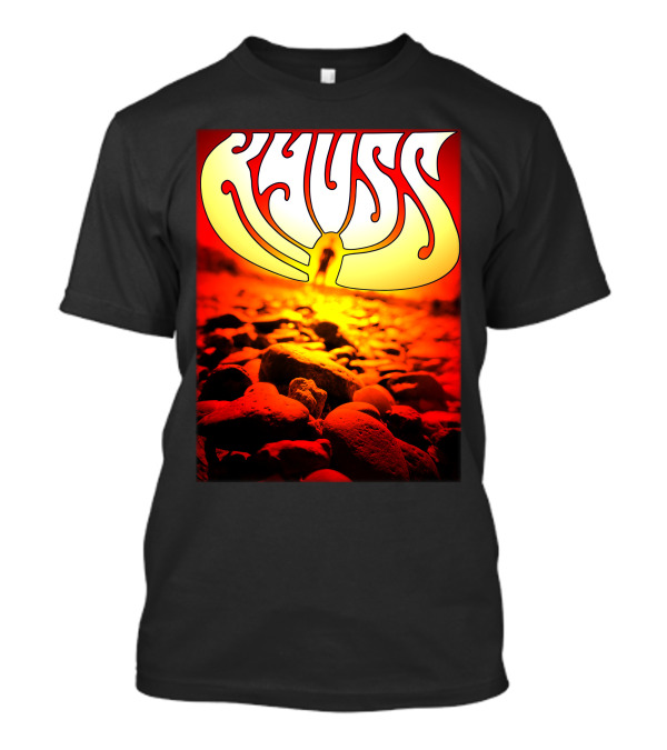Kyuss Rock Band Logo With Sunset And Stones T-Shirt