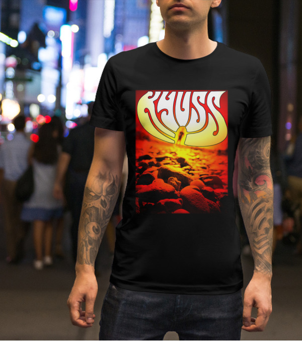 Kyuss Rock Band Logo With Sunset And Stones T-Shirt