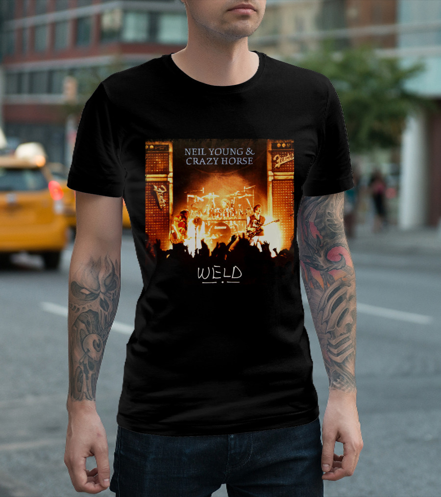Neil Young & Crazy Horse Weld Live Performance Stage Amps T-Shirt