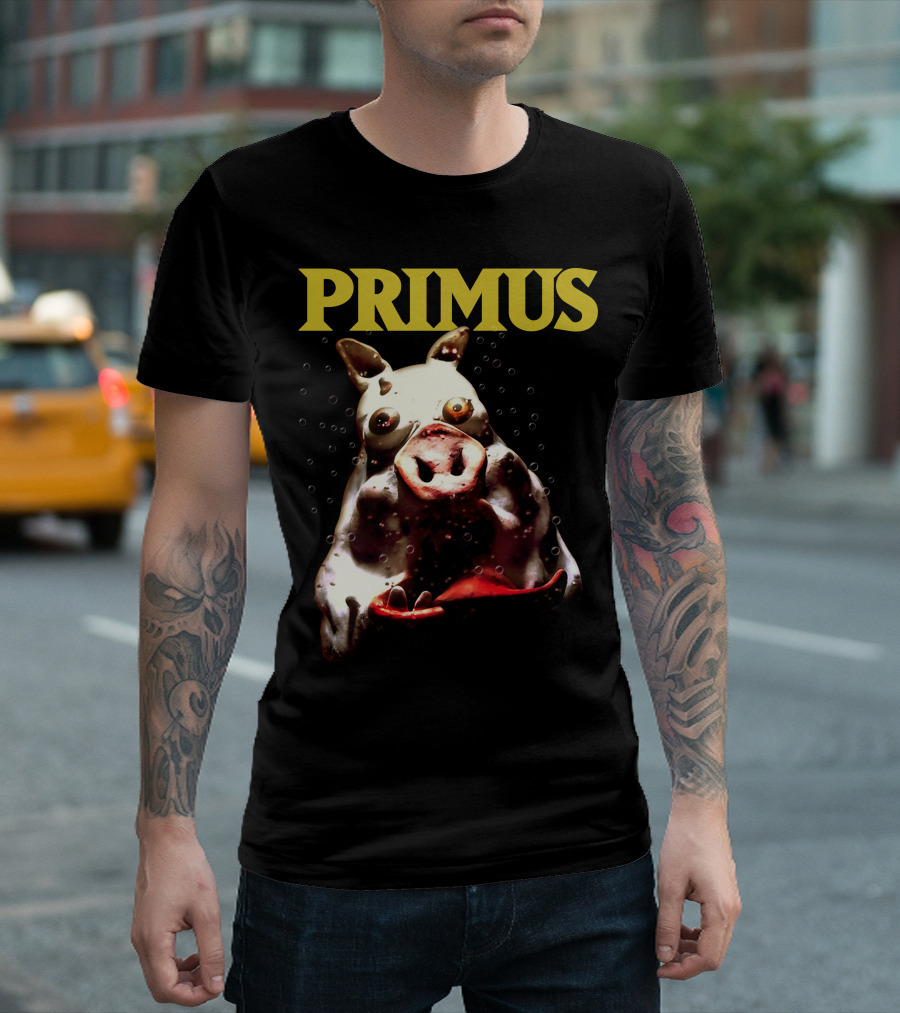 Primus Cow Imagery With Bubbles T-Shirt
