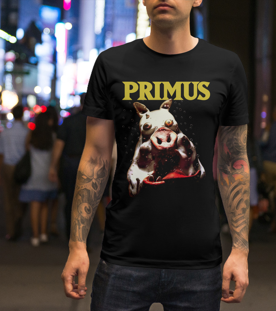 Primus Cow Imagery With Bubbles T-Shirt