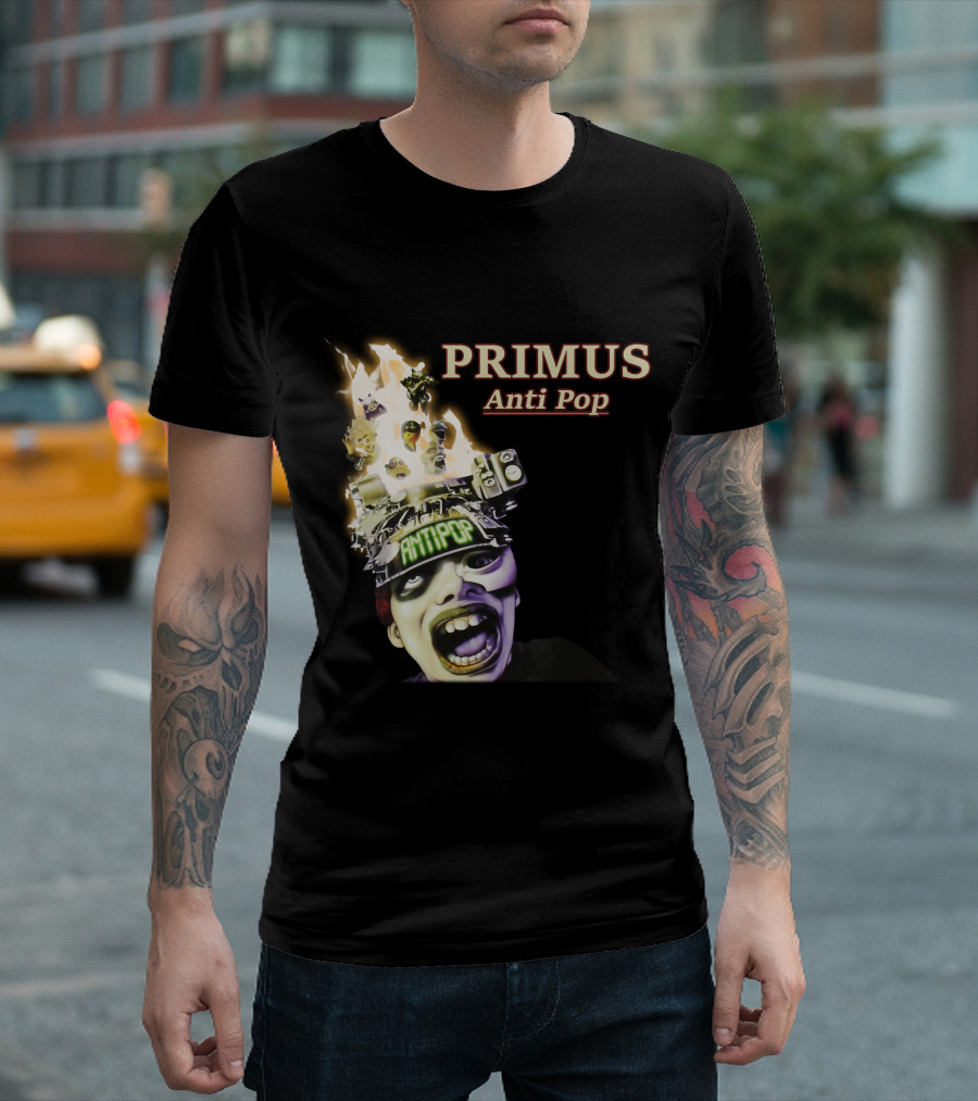 Primus Anti Pop Burning Head T-Shirt