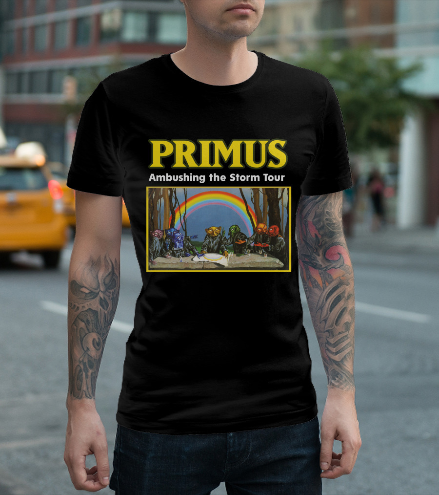 Primus Ambushing The Storm Tour Rainbow Artwork T-Shirt
