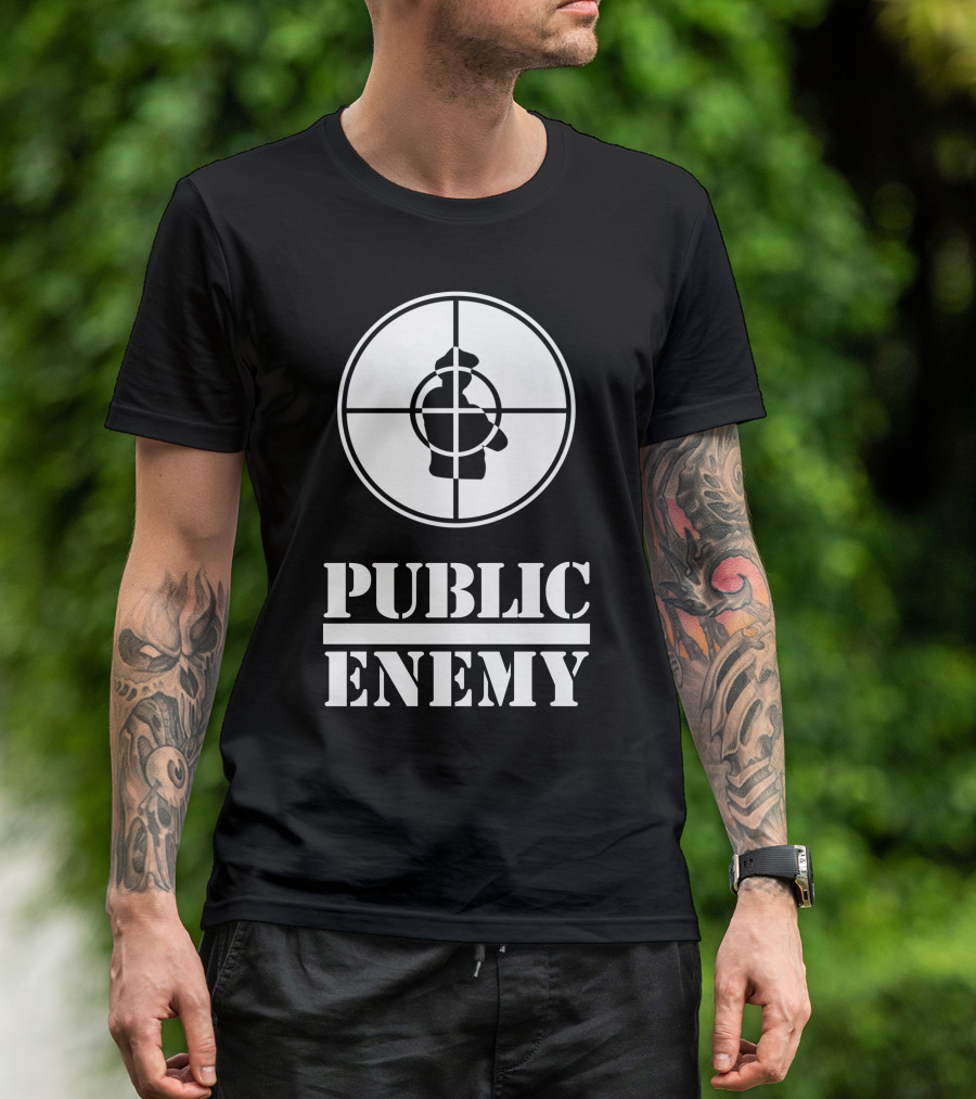 Public Enemy Classic Logo Target Silhouette T-Shirt