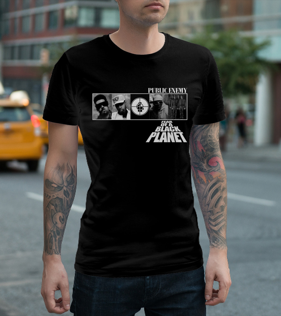 Public Enemy Fear Of A Black Planet 1990 Album Cover T-Shirt