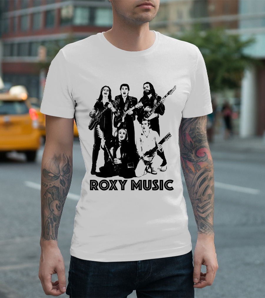 Roxy Music Band Members With Guitars T-Shirt