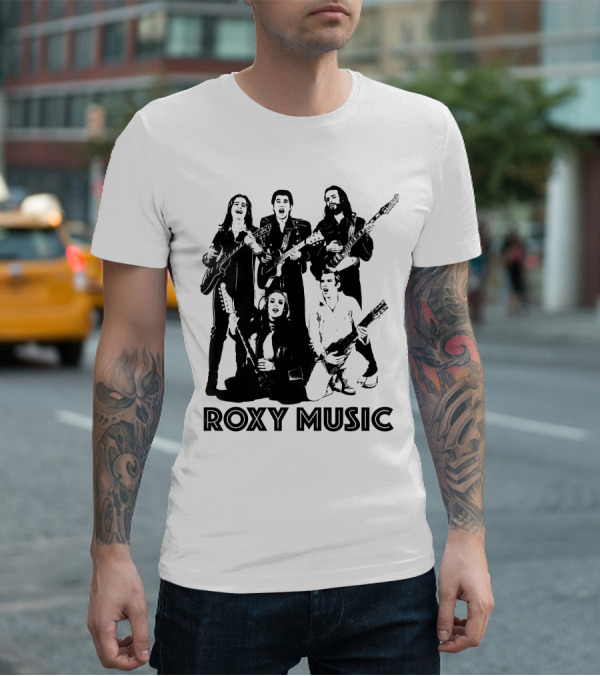 Roxy Music Band Members With Guitars T-Shirt