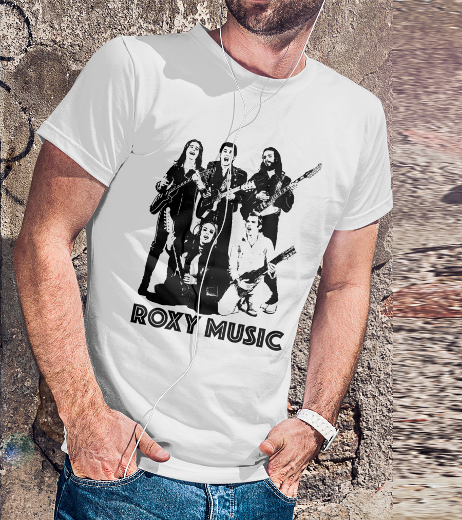 Roxy Music Band Members With Guitars T-Shirt