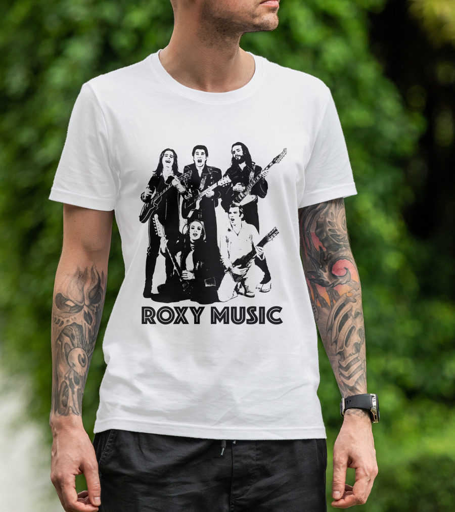 Roxy Music Band Members With Guitars T-Shirt