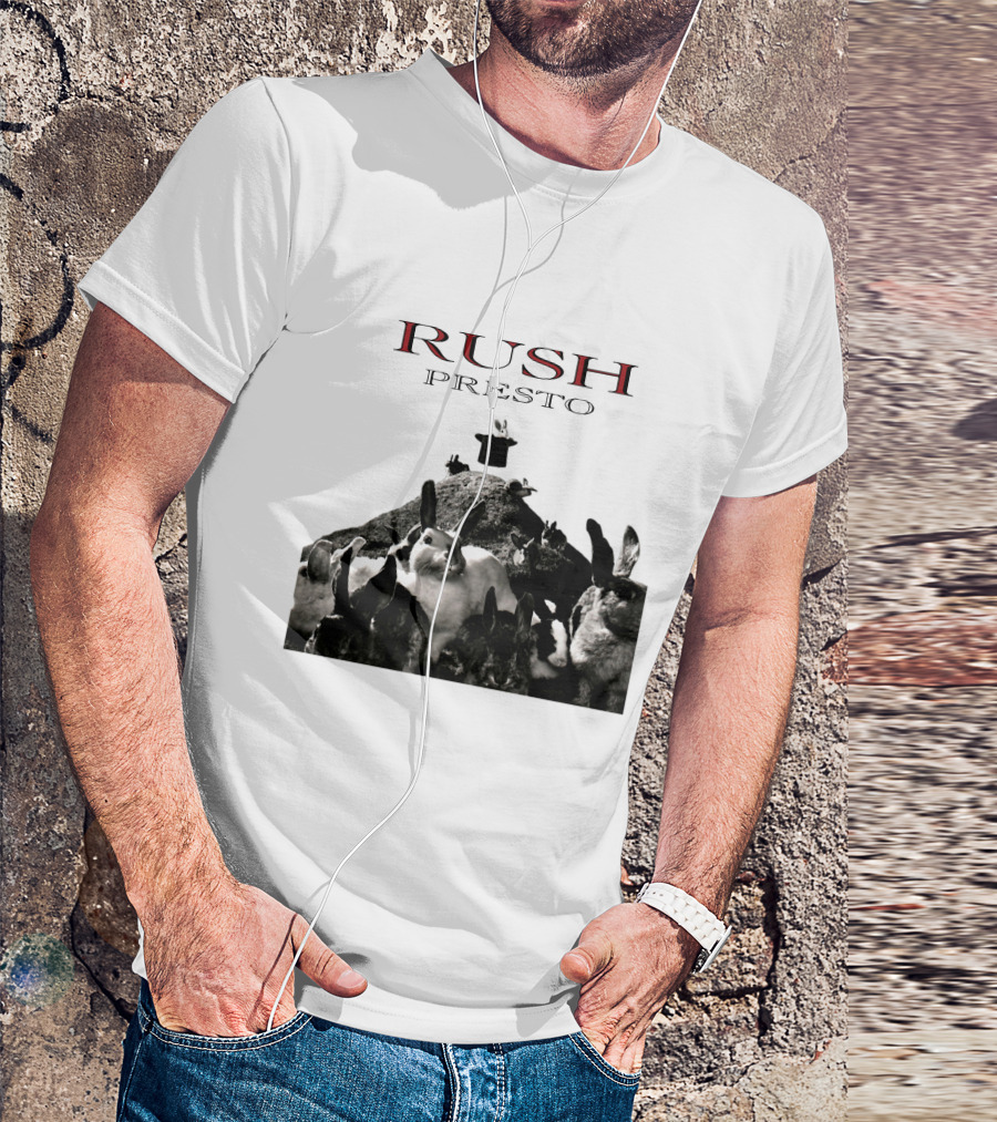Rush Presto Album Cover Rabbits And Top Hat T-Shirt