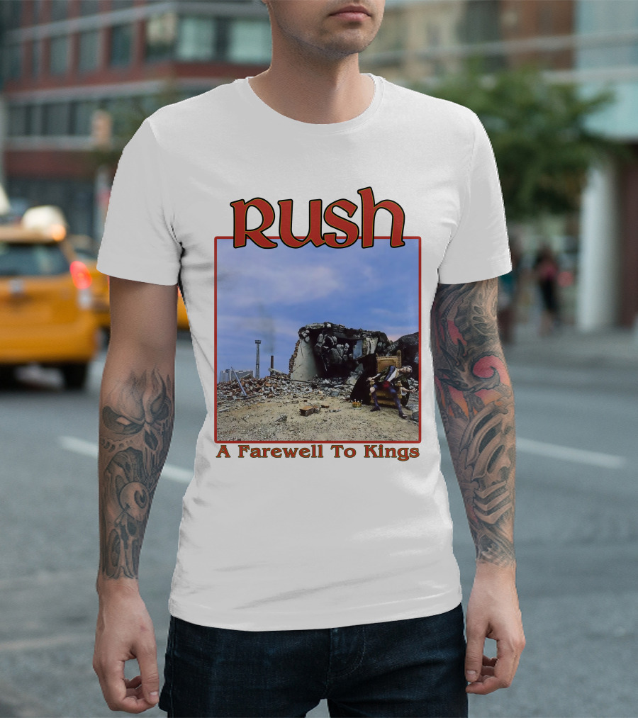 Rush A Farewell To Kings Album Cover Ruins Blue Sky T-Shirt