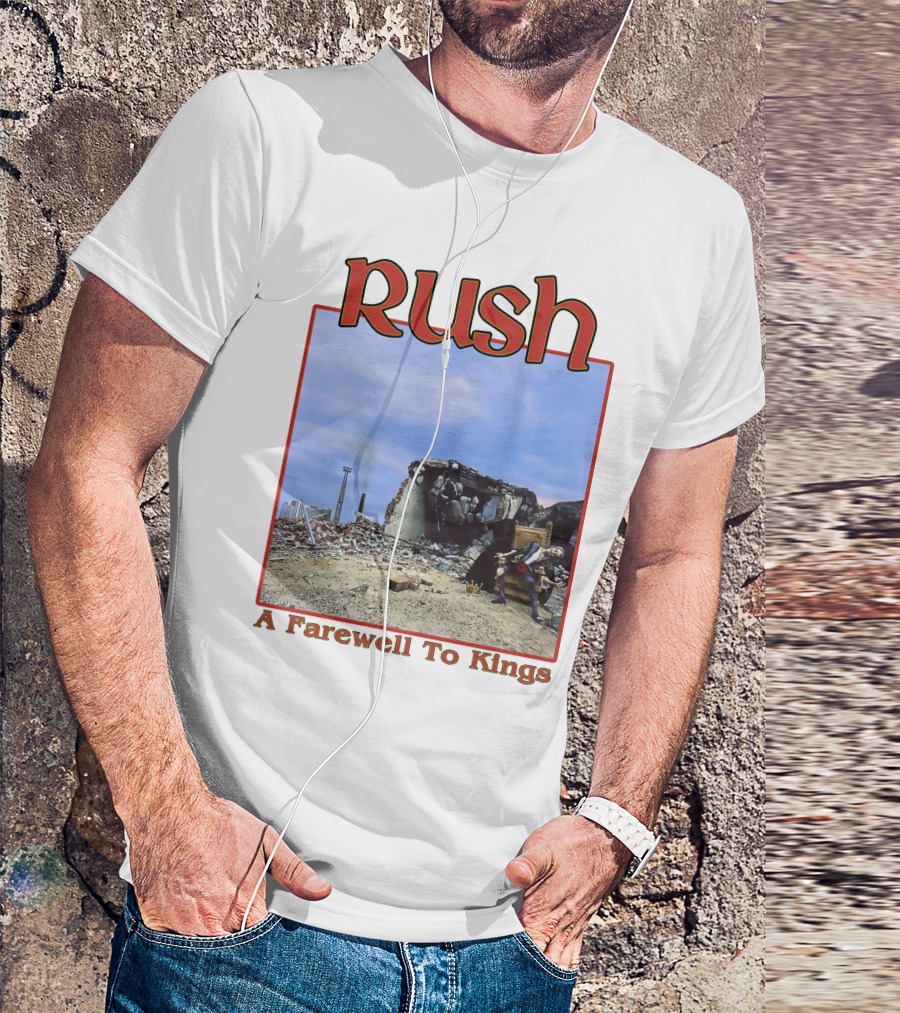 Rush A Farewell To Kings Album Cover Ruins Blue Sky T-Shirt