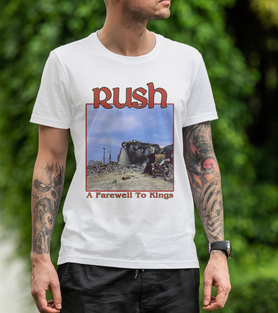 Rush A Farewell To Kings Album Cover Ruins Blue Sky T-Shirt