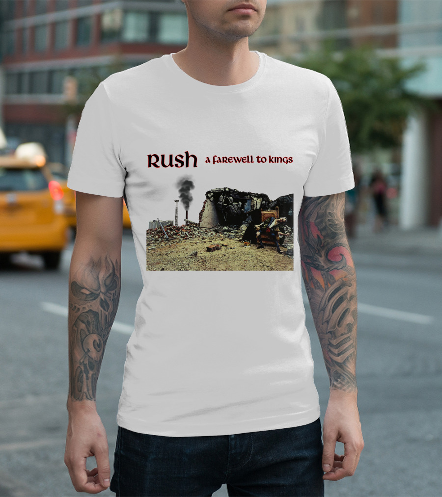 Rush A Farewell To Kings Album Cover Industrial Ruins Scene T-Shirt