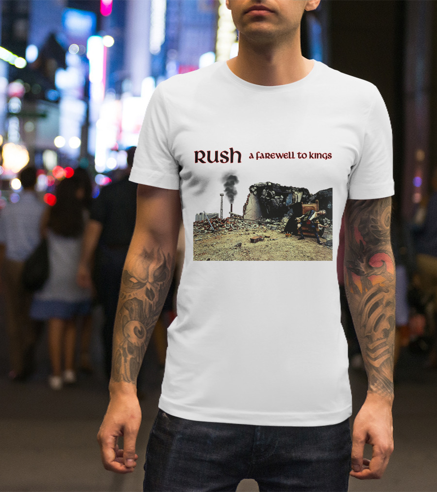 Rush A Farewell To Kings Album Cover Industrial Ruins Scene T-Shirt