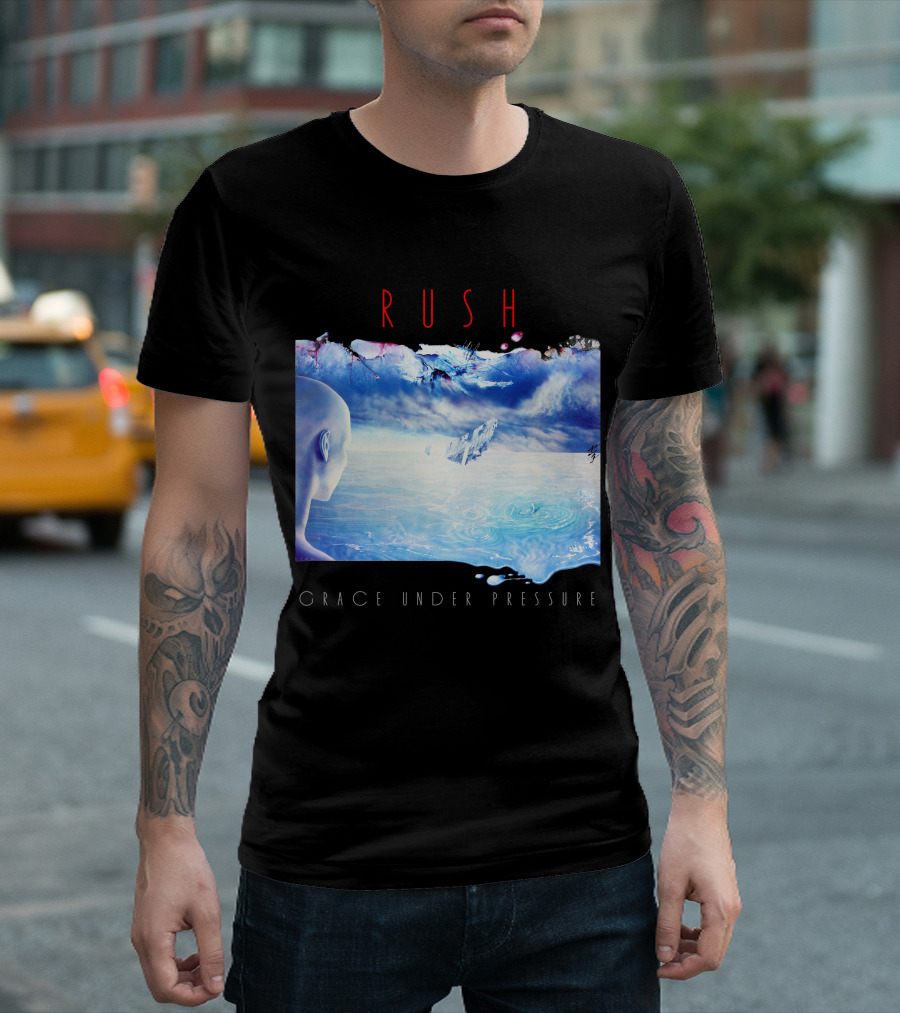 Rush Grace Under Pressure Oceanic Scene T-Shirt