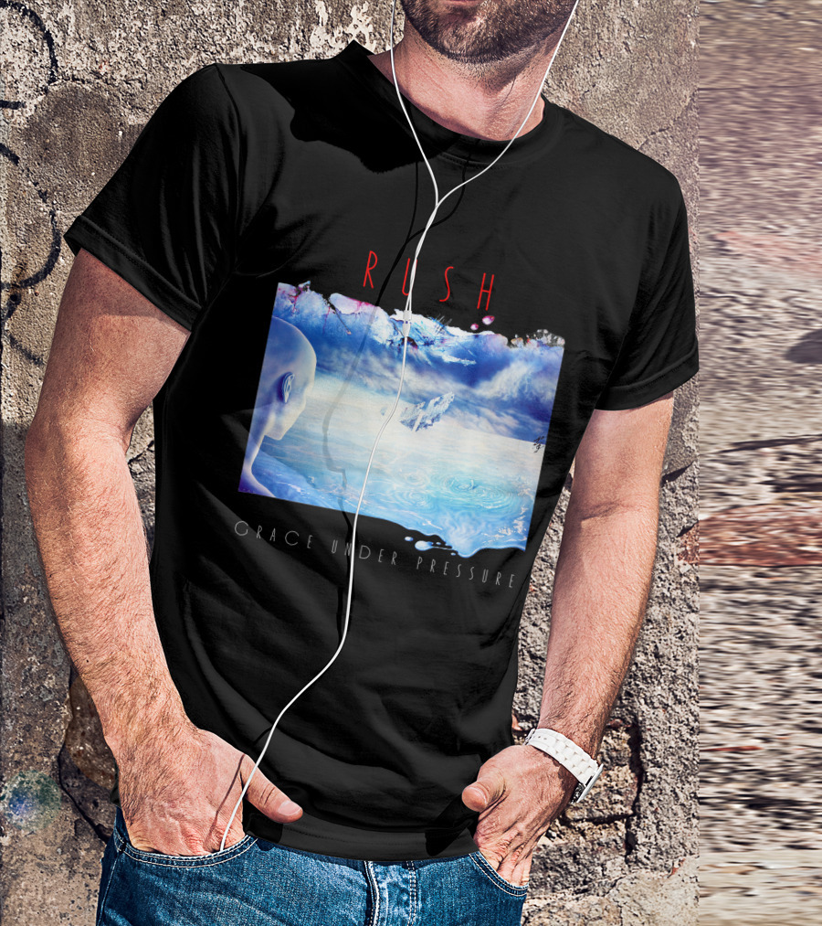 Rush Grace Under Pressure Oceanic Scene T-Shirt