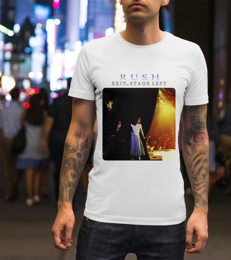 Rush Exit Stage Left Iconic Concert Photo Album Cover T-Shirt