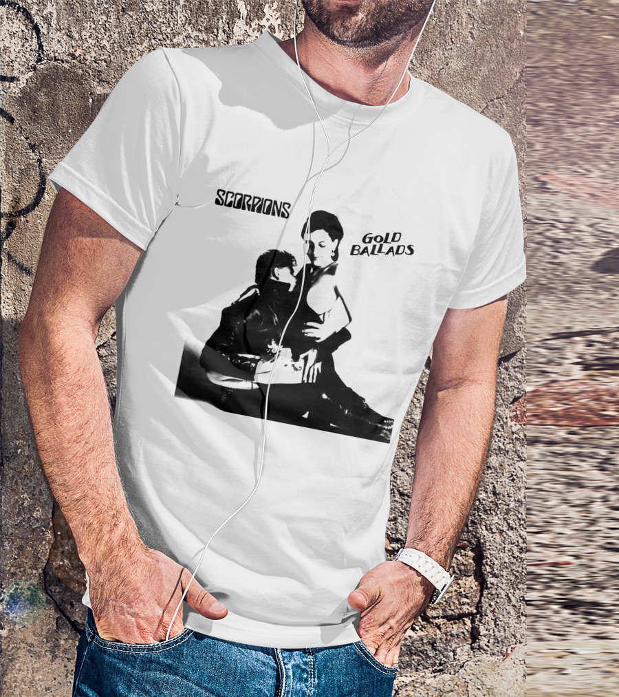 Scorpions Gold Ballads Album Cover Black And White Art Scp T-Shirt
