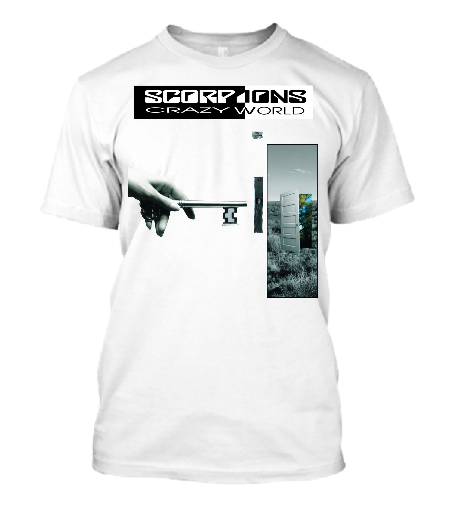 Scorpions Crazy World Key And Door Landscape T-Shirt