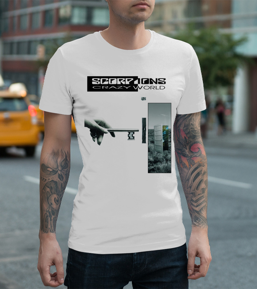 Scorpions Crazy World Key And Door Landscape T-Shirt