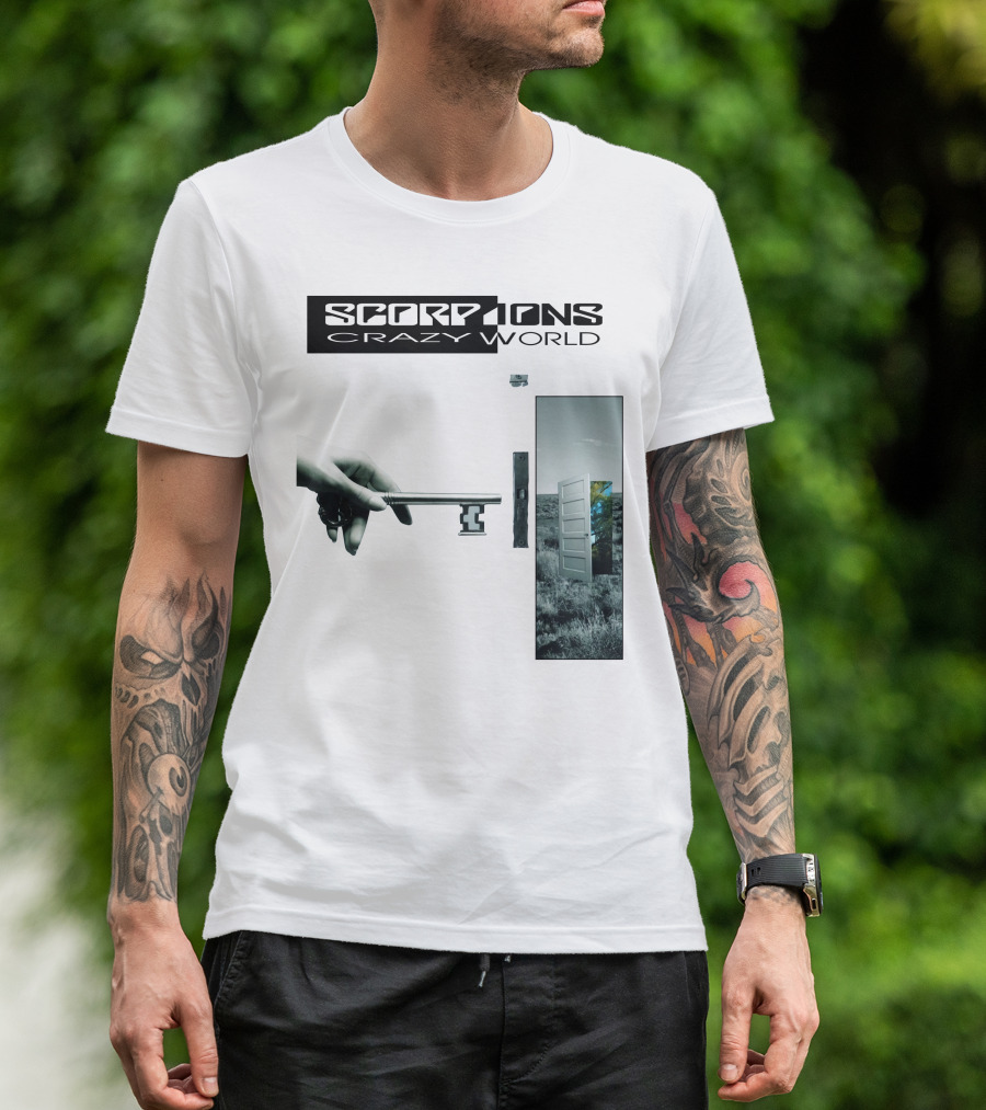 Scorpions Crazy World Key And Door Landscape T-Shirt