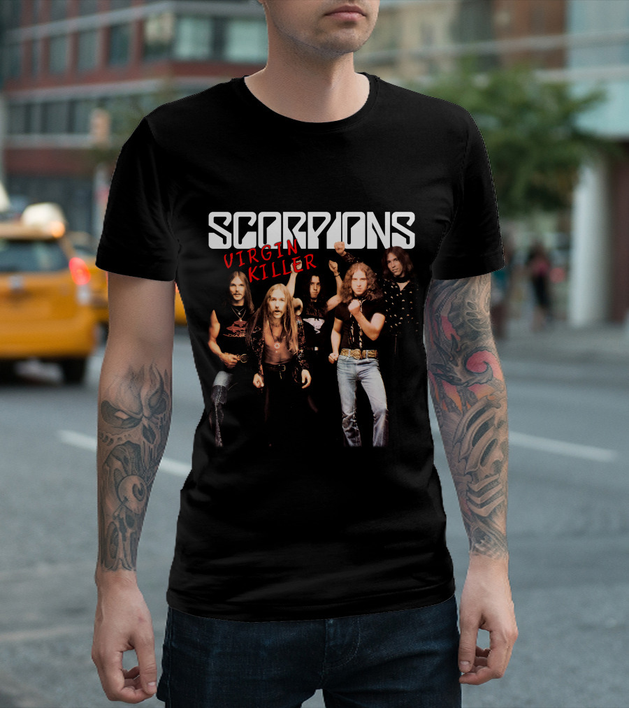 Scorpions Virgin Killer Album Cover Band Photo T-Shirt