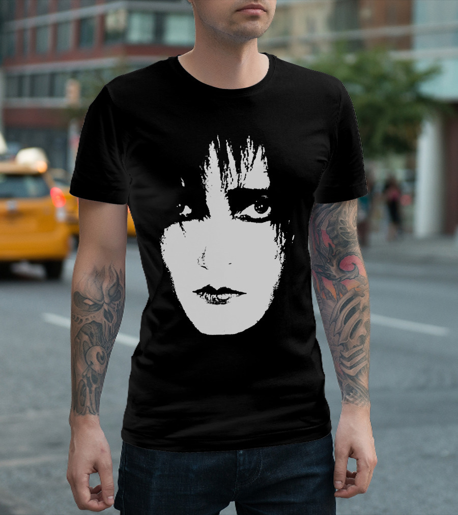 Satb 7 Siouxsie Sioux Monochrome Face T-Shirt