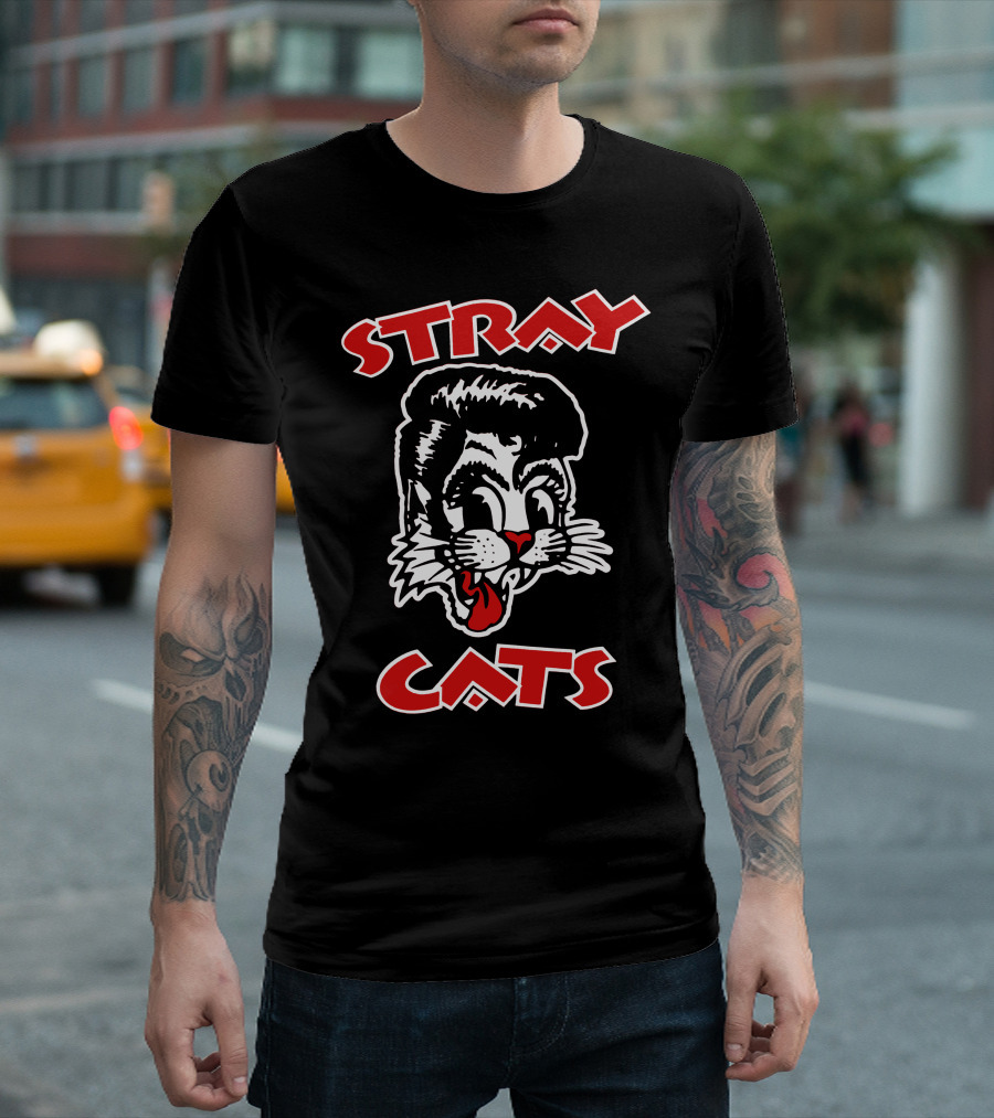 Stray Cats Retro Rockabilly T-Shirt