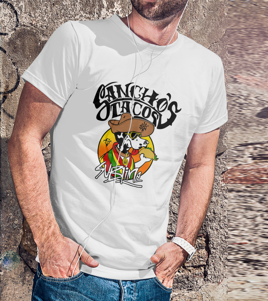 Sancho's Tacos Sublime Cow Eating Taco T-Shirt
