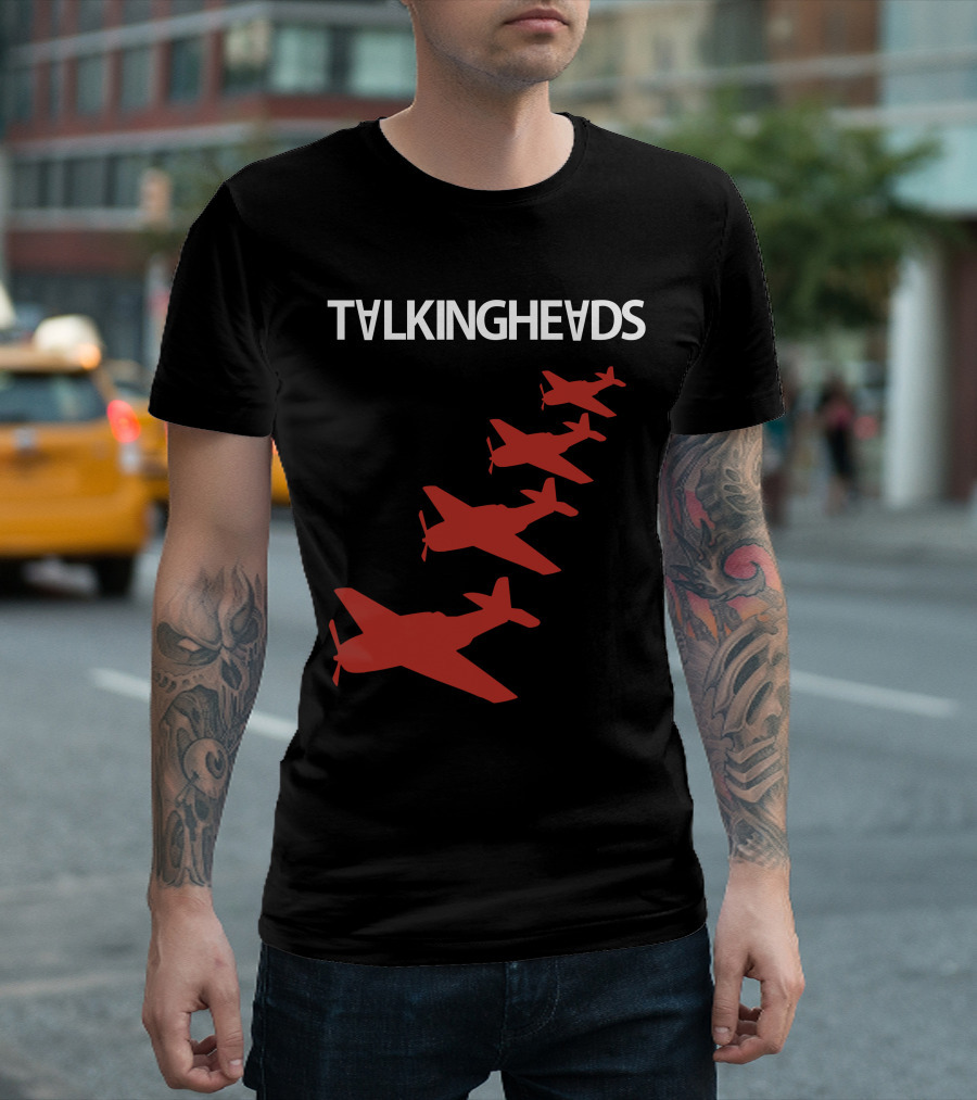 Talking Heads Red Airplanes Formation T-Shirt
