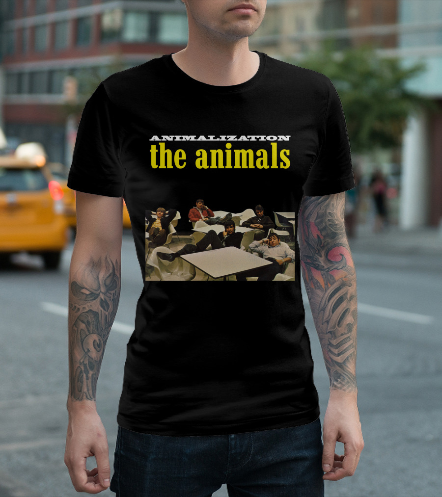 Animalization The Animals Relaxing Band Members Retro Style T-Shirt