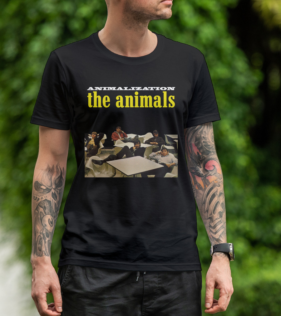 Animalization The Animals Relaxing Band Members Retro Style T-Shirt