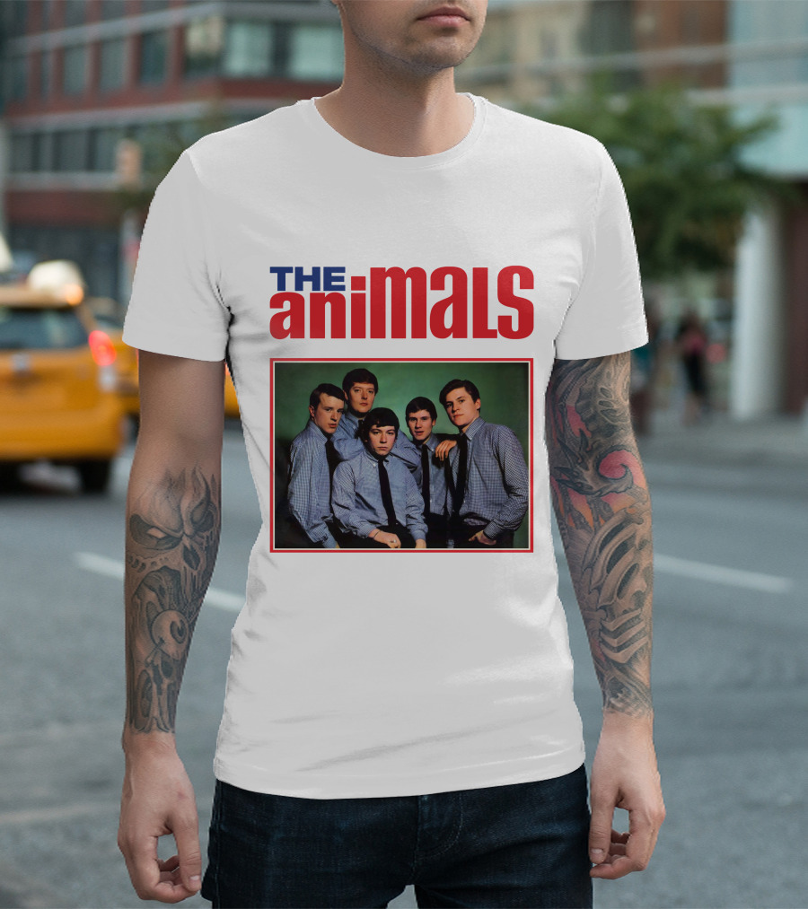 The Animals Band Portrait In Classic Style T-Shirt