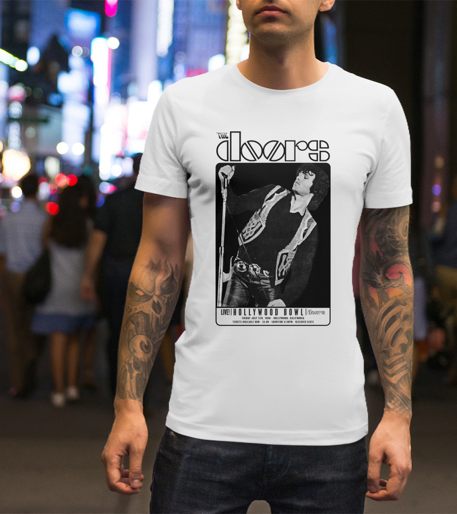 The Doors Live Hollywood Bowl July 5Th 1968 Tickets Available 14.00 Showtime 8:30Pm Reserved Seats T-Shirt
