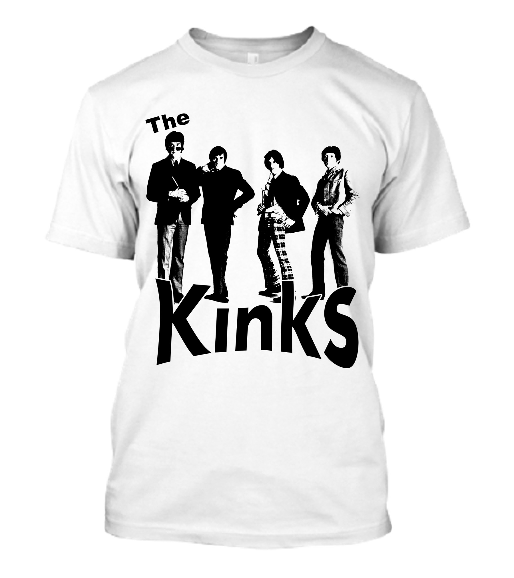 The Kinks Vintage Band Silhouette Classic Rock T-Shirt