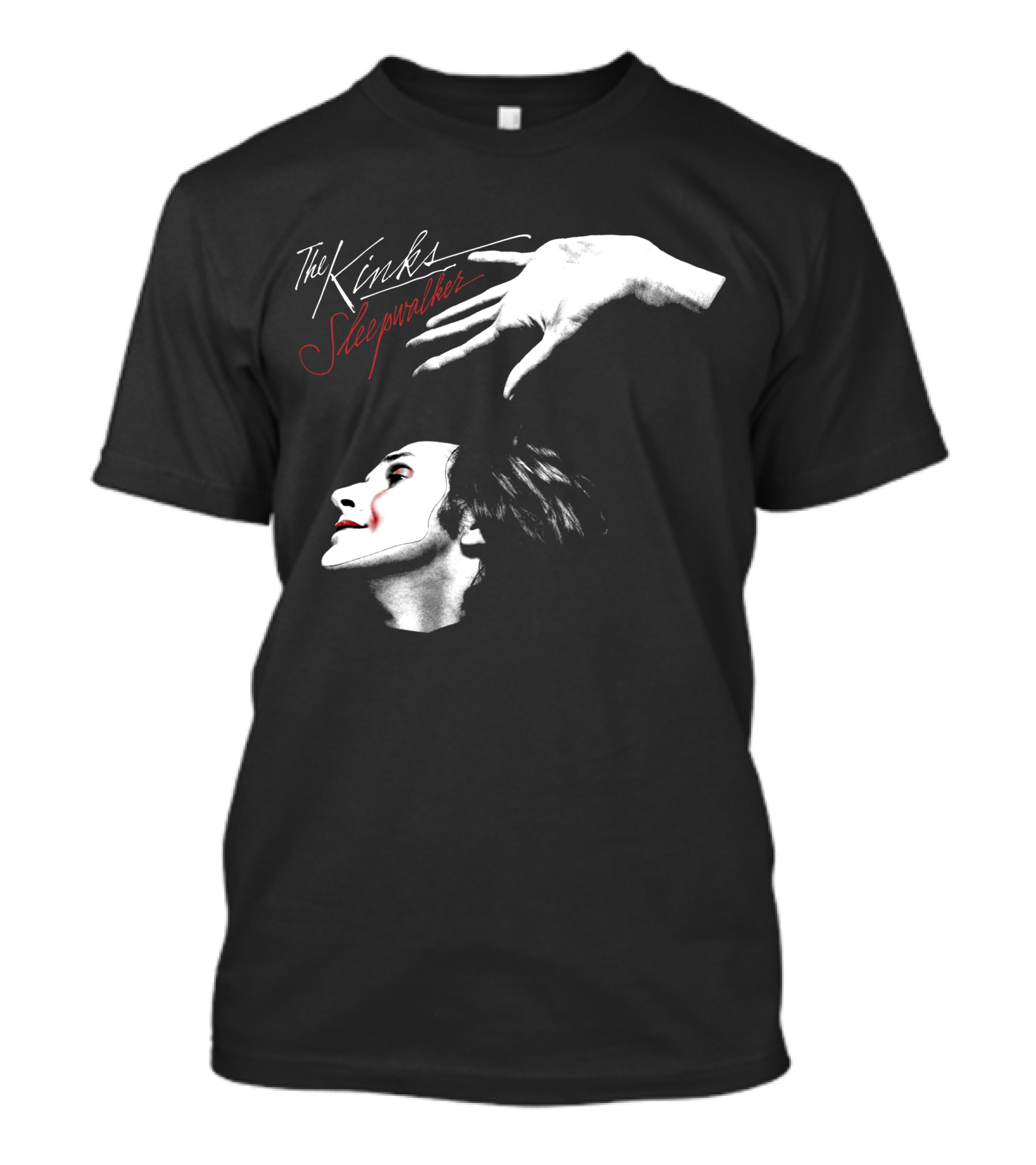 The Kinks Sleepwalker Face Profile With Hand Gesture T-Shirt