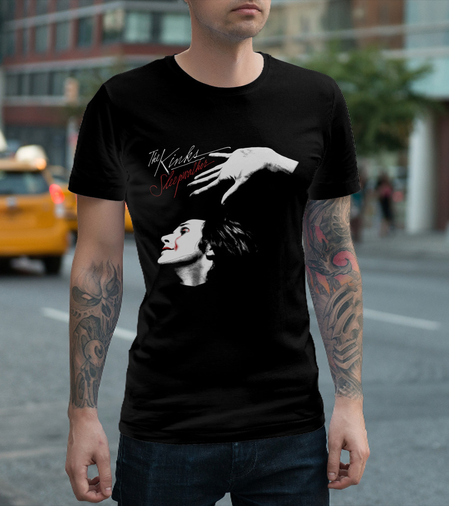 The Kinks Sleepwalker Face Profile With Hand Gesture T-Shirt