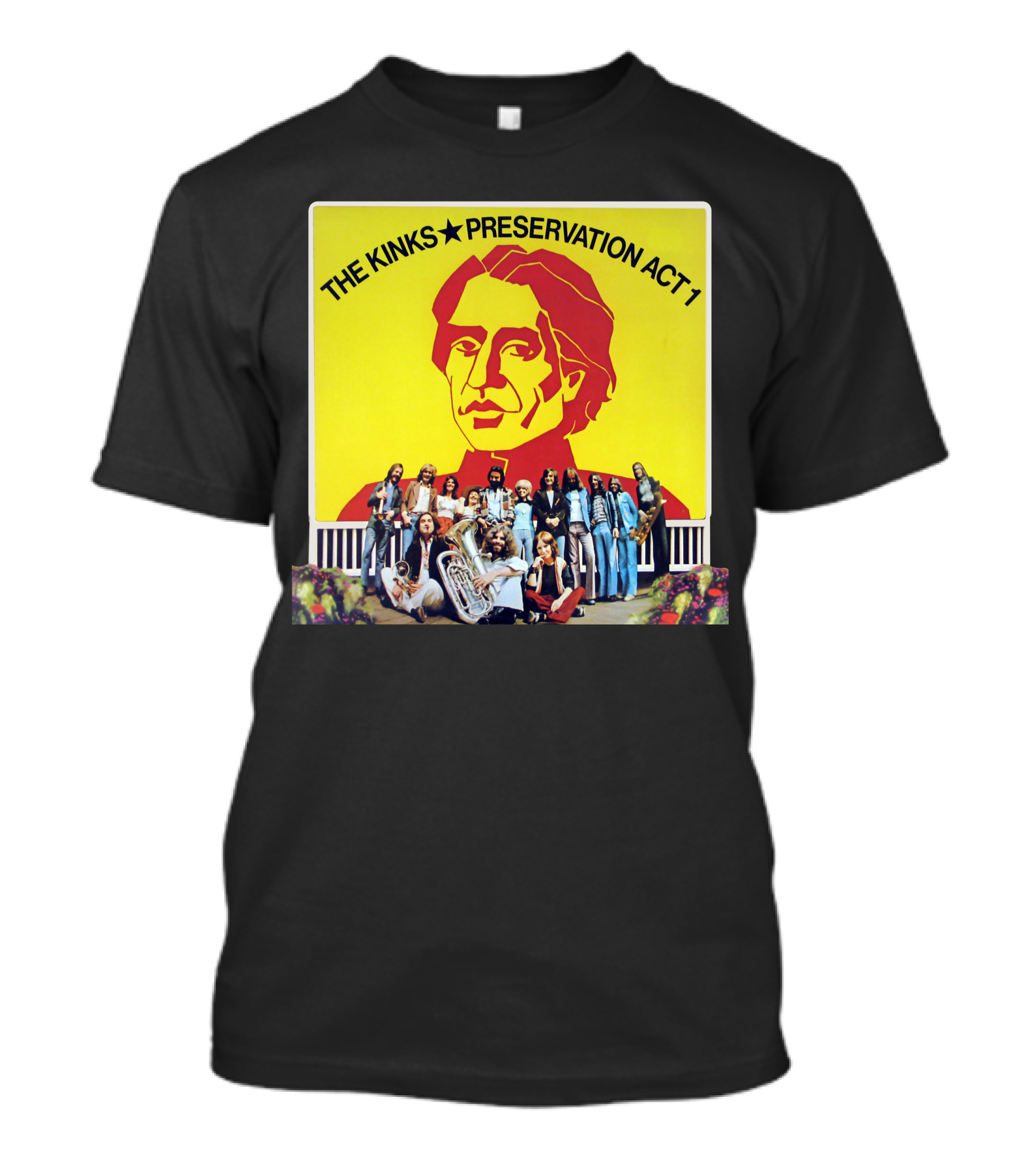 The Kinks Preservation Act 1 Album Cover Art With Band Members T-Shirt