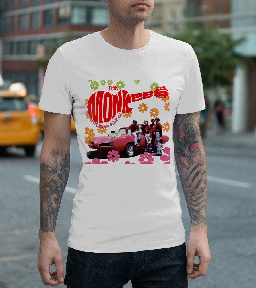 The Monkees Daydream Believer Floral Car T-Shirt