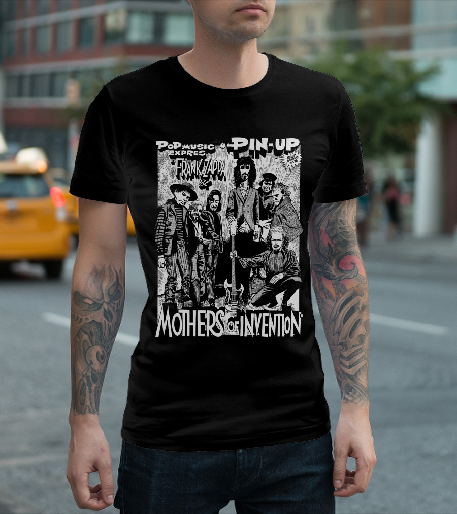Pop Music Expres Pin-Up Frank Zappa Mothers Of Invention T-Shirt