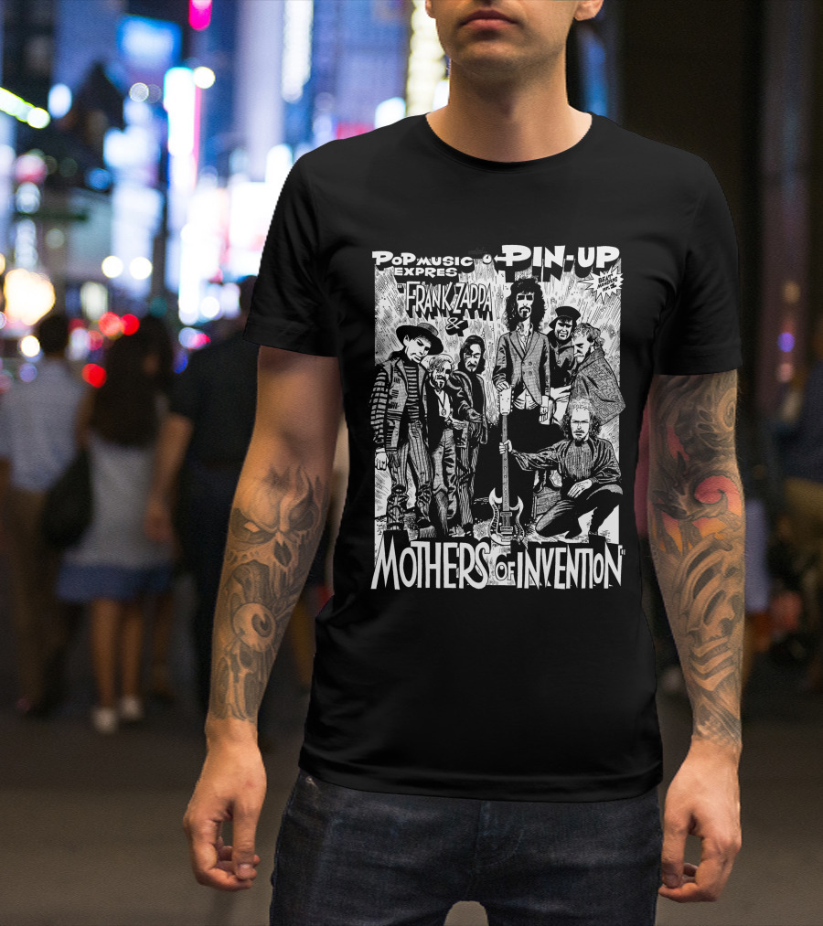 Pop Music Expres Pin-Up Frank Zappa Mothers Of Invention T-Shirt