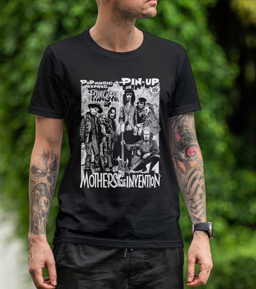 Pop Music Expres Pin-Up Frank Zappa Mothers Of Invention T-Shirt