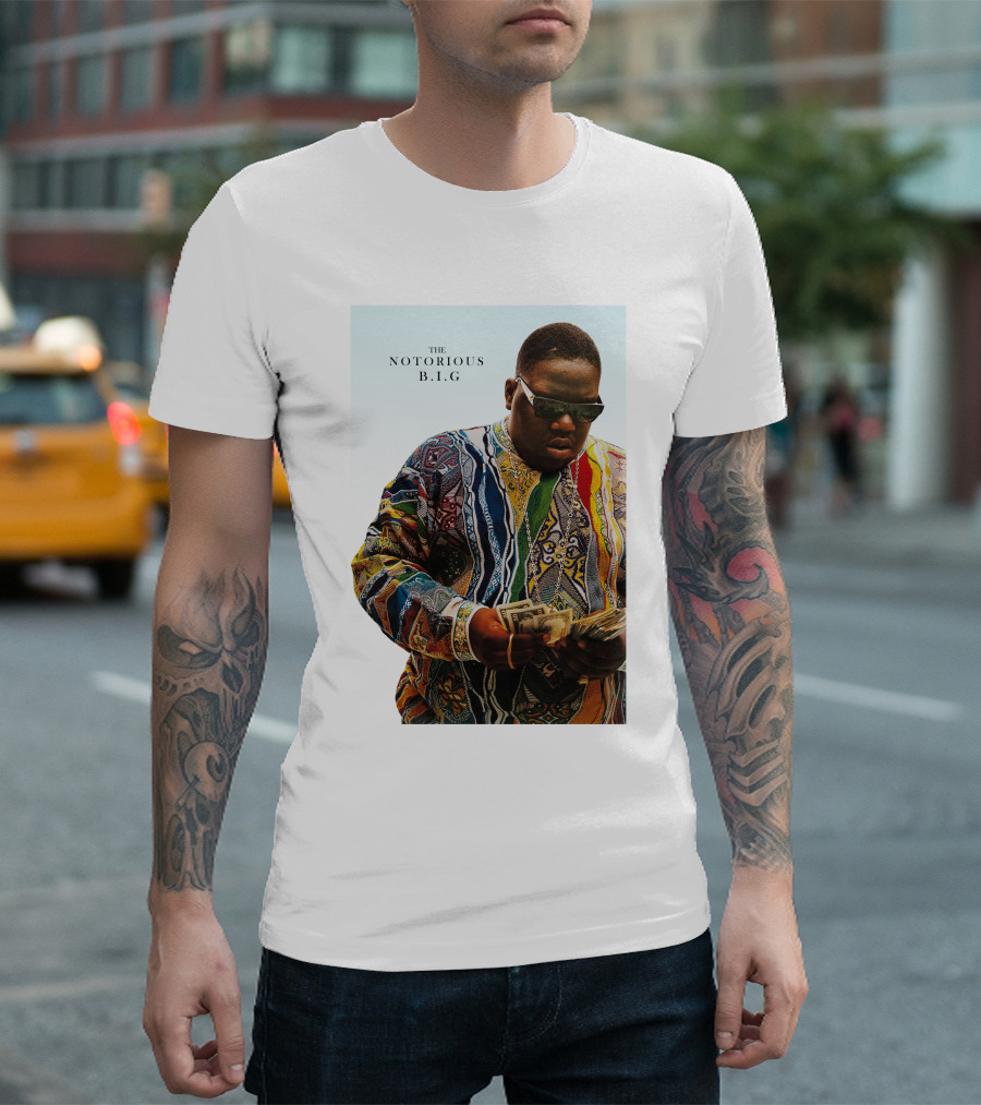 The Notorious B.i.g. Counting Money Colorful T-Shirt