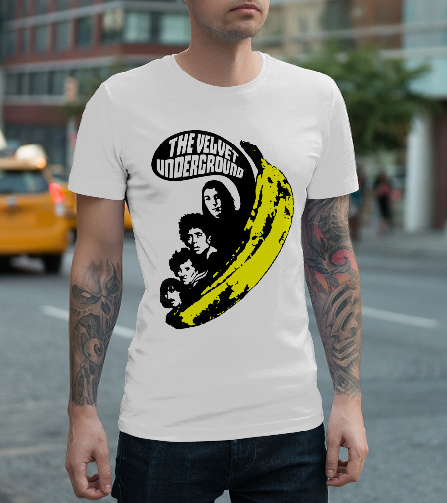 The Velvet Underground Iconic Banana Art Featuring Band Members T-Shirt