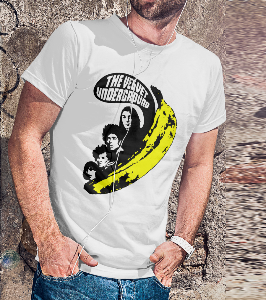 The Velvet Underground Iconic Banana Art Featuring Band Members T-Shirt