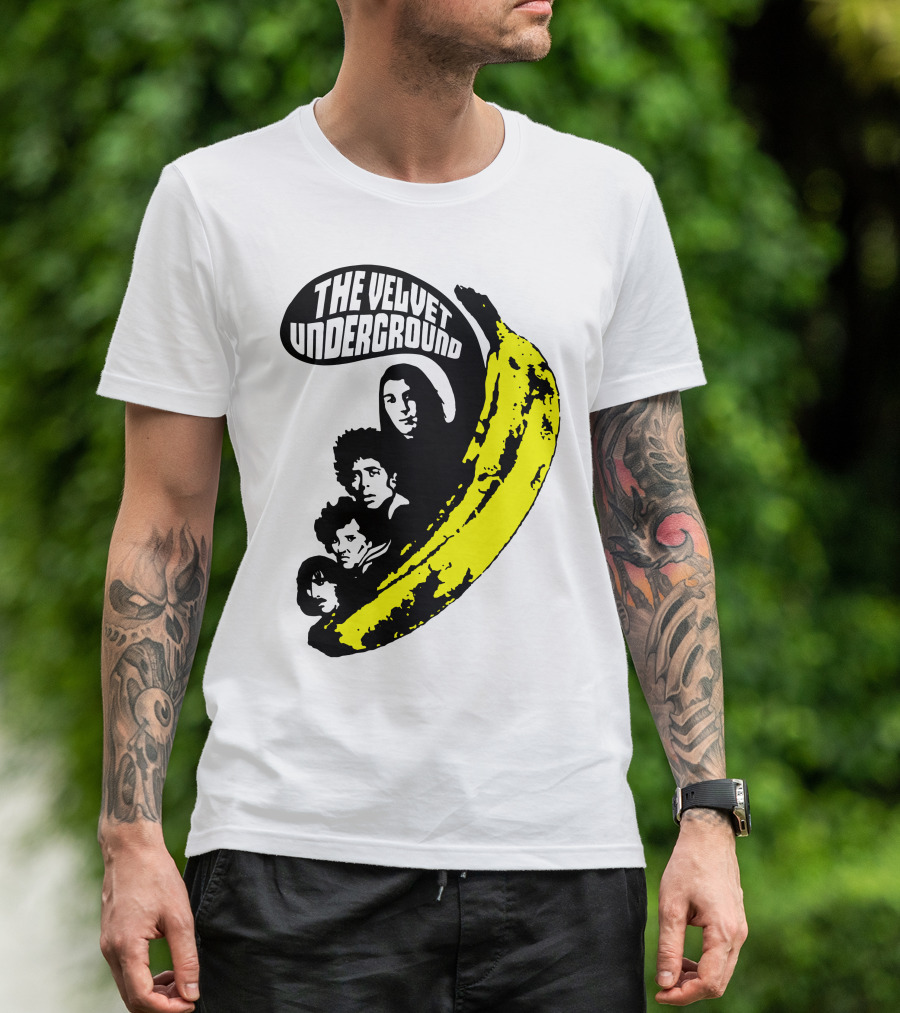 The Velvet Underground Iconic Banana Art Featuring Band Members T-Shirt